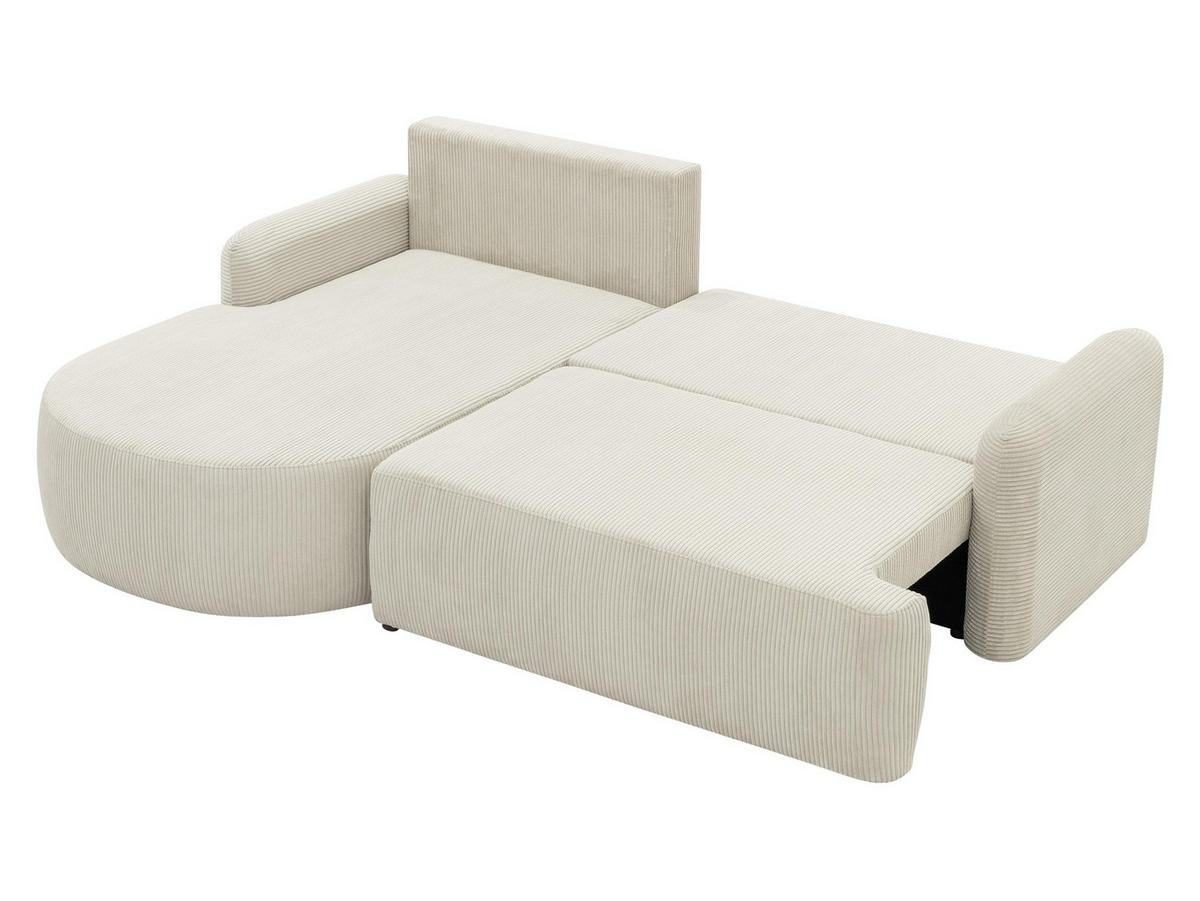 ECKSOFA Loridu Cord, Seite: Rechts - Schwarz/Naturfarben, Holz/Kunststoff (250/174cm) - MIRJAN24