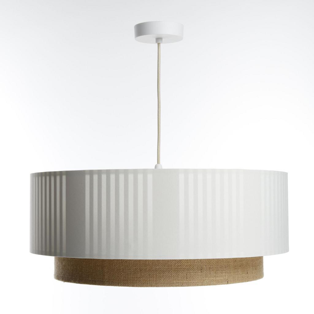 HÄNGELEUCHTE Weiß 40/86 cm - Beige/Weiß, Kunststoff (16/0.4/86cm) - ONZENO