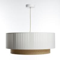 HÄNGELEUCHTE Weiß 40/86 cm - Beige/Weiß, Kunststoff (16/0.4/86cm) - ONZENO