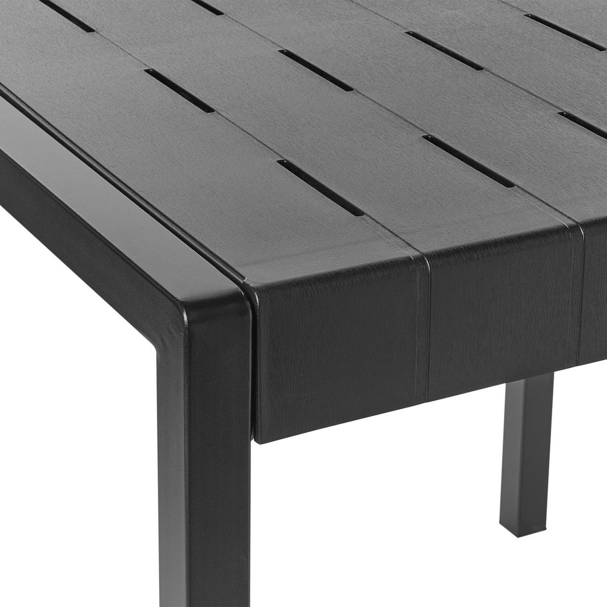 GARTENTISCH 81/84 cm Schwarz Bartica - Schwarz, Kunststoff (81/84/77cm) - Beliani