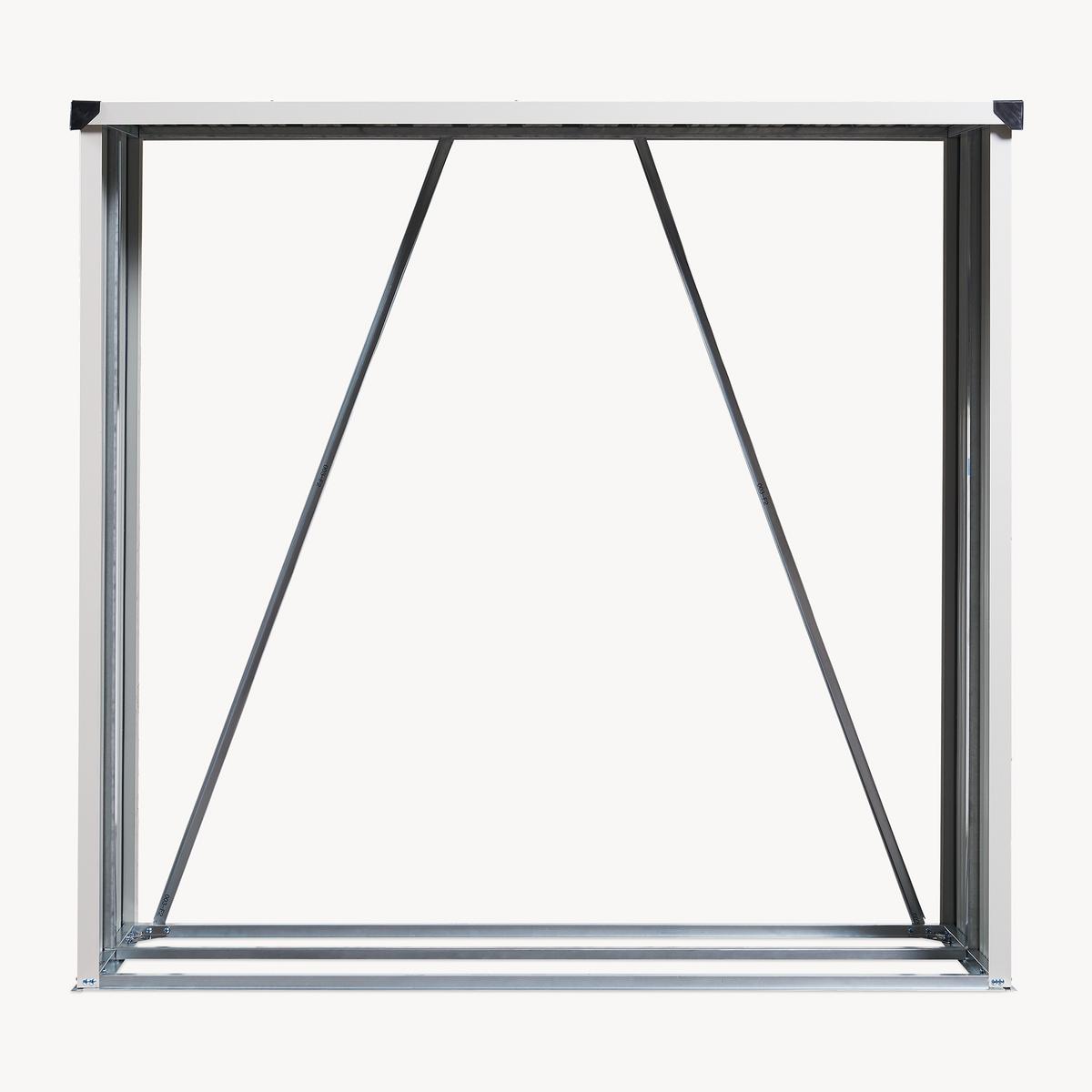BRENNHOLZUNTERSTAND Kalmar - Anthrazit, Metall (158/152/47cm) - casa.pro