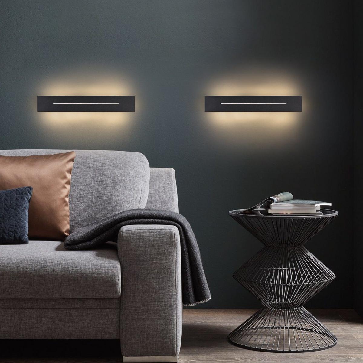 LED-WANDLEUCHTE Radiance 5/4/30 cm - Schwarz, Metall (4/30/5cm) - ZMH