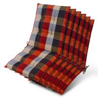NIEDERLEHNER Sun-NL 105x50x8cm Orange-Beige-Kariert (6tlg) - Orange, Textil (50/100cm) - Beautissu 
