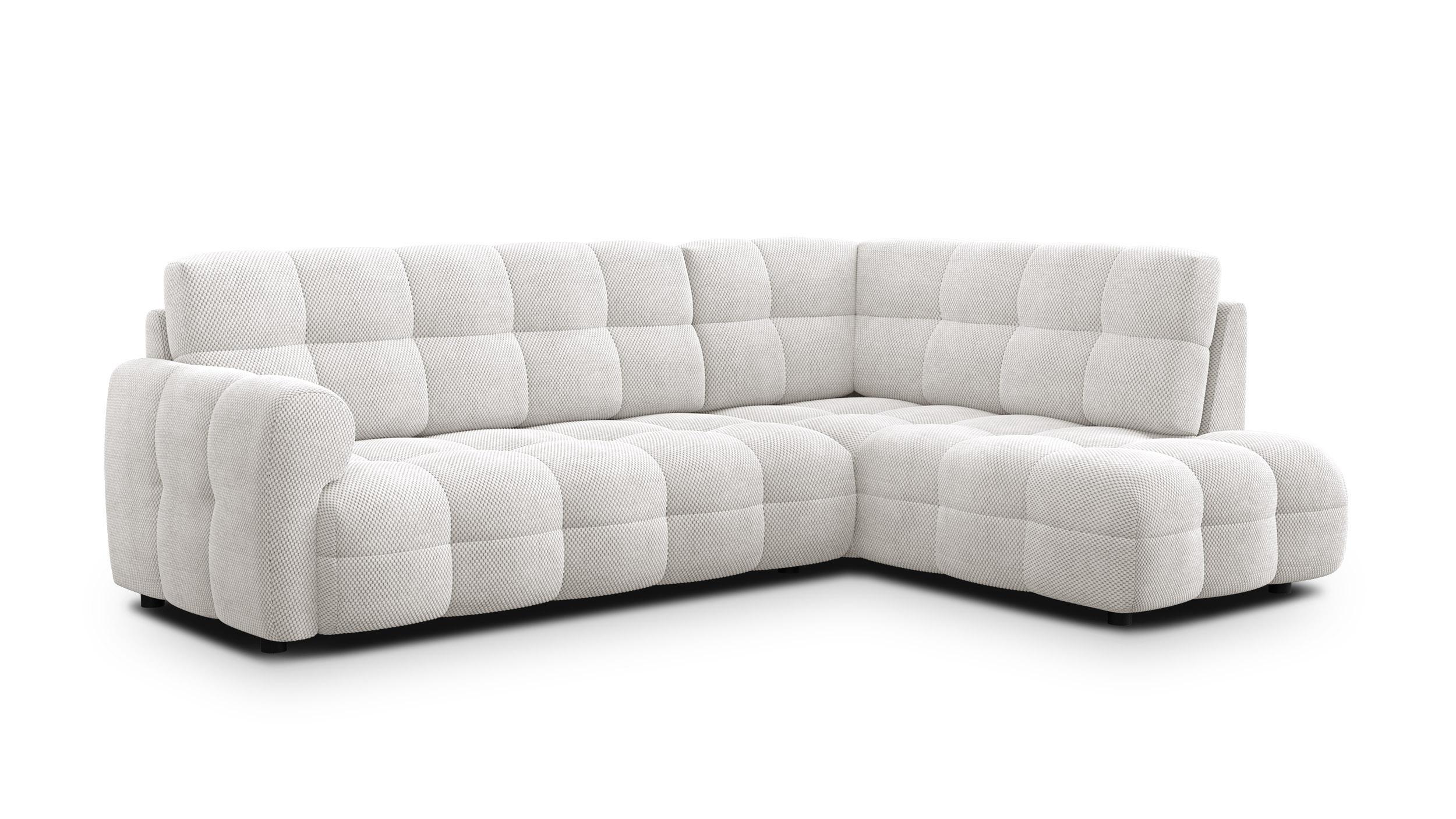 ECKSOFA MELLOW 5-Sitzer, creme - Creme/Schwarz, Holz/Textil (283/191cm) - Wozimo