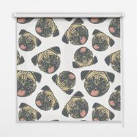 INNENROLLO - Fensterrollo - Rollo - 150x140 cm - Bulldogs - Gelb, Kunststoff (150/140/0.5cm) - TULUP