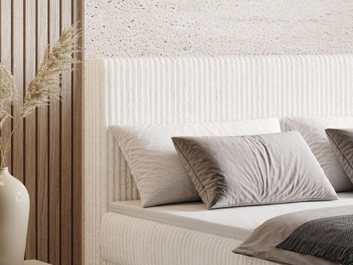 BOXBETT Brisa 160x200 Creme - Creme, Holz/Textil (160/200cm) - Graingold