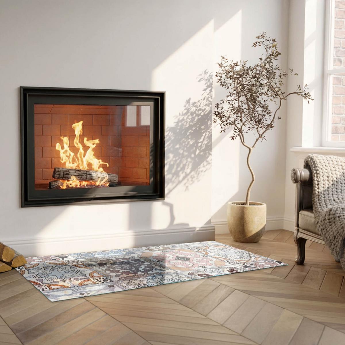 GLASPLATTE für Kamin 125x50 cm - Grau, Glas (125/50/0.4cm) - TULUP