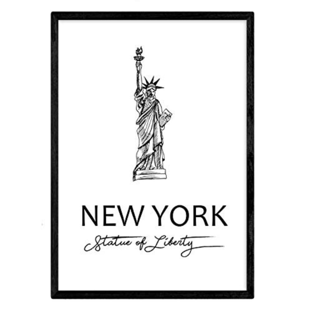 POSTER Städte Denkmäler New York Freiheitsstatue A3 Rahmenlos - Klar, Papier (29.7/5/42cm) - Nacnic