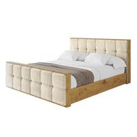 POLSTERBETT mit Bettkasten, Fußteil und Lattenrost, Boxbett ohne Matratze - ENZO7-Z 180x200 - Beige, Holzwerkstoff/Textil (180/200cm) - ALTDECOR