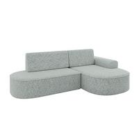 ECKSOFA mit Schlaffunktion und Bettkasten Ottomane Rechts MARI-L1-S - 283x167x73 cm Grün Tissu - Dunkelgrün/Schwarz, Holzwerkstoff/Kunststoff (167/283cm) - ALTDECOR