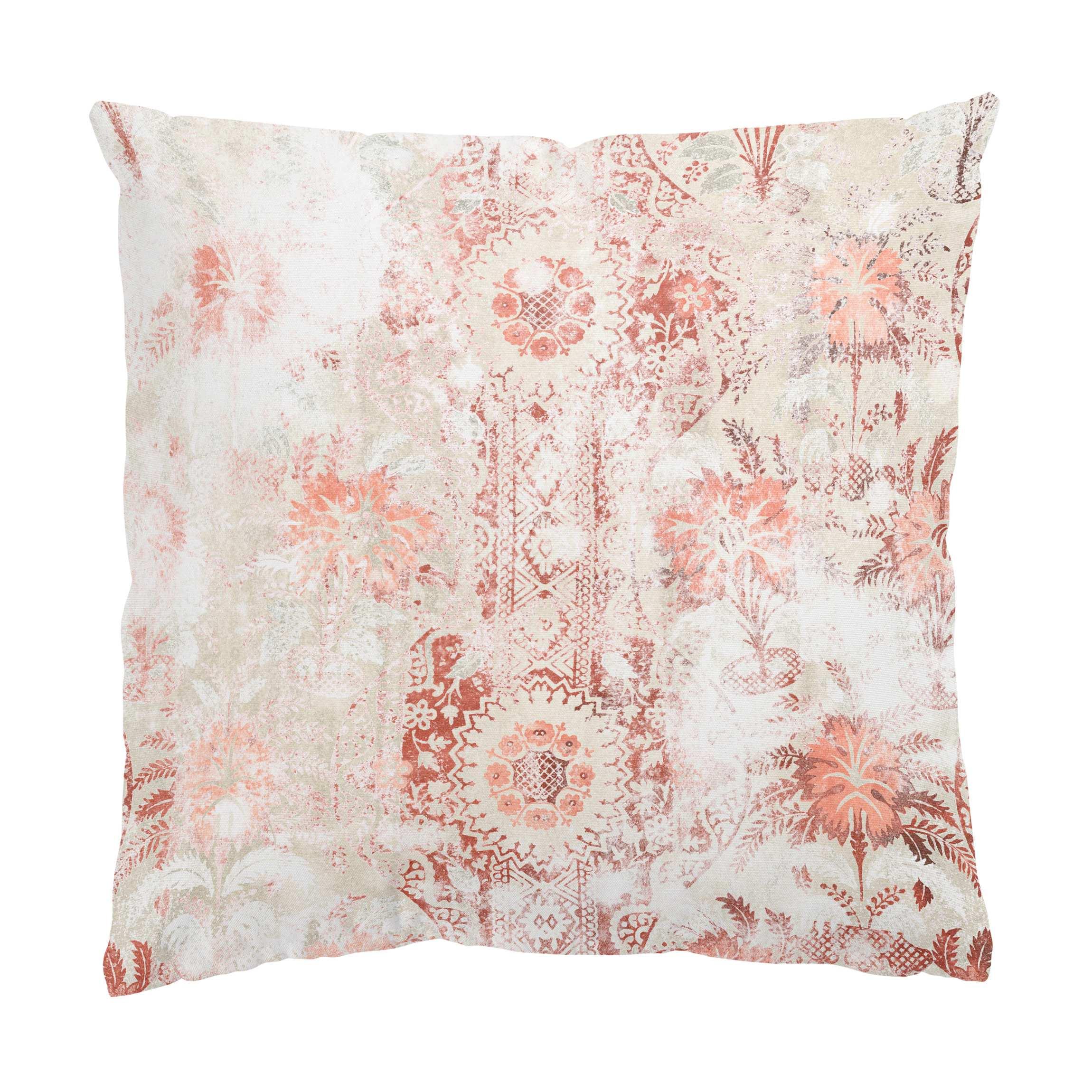 DEKOKISSEN Antike Shabby Barocktapete II 40/40 cm - Rot, Textil (40/40/10cm) - Bilderwelten