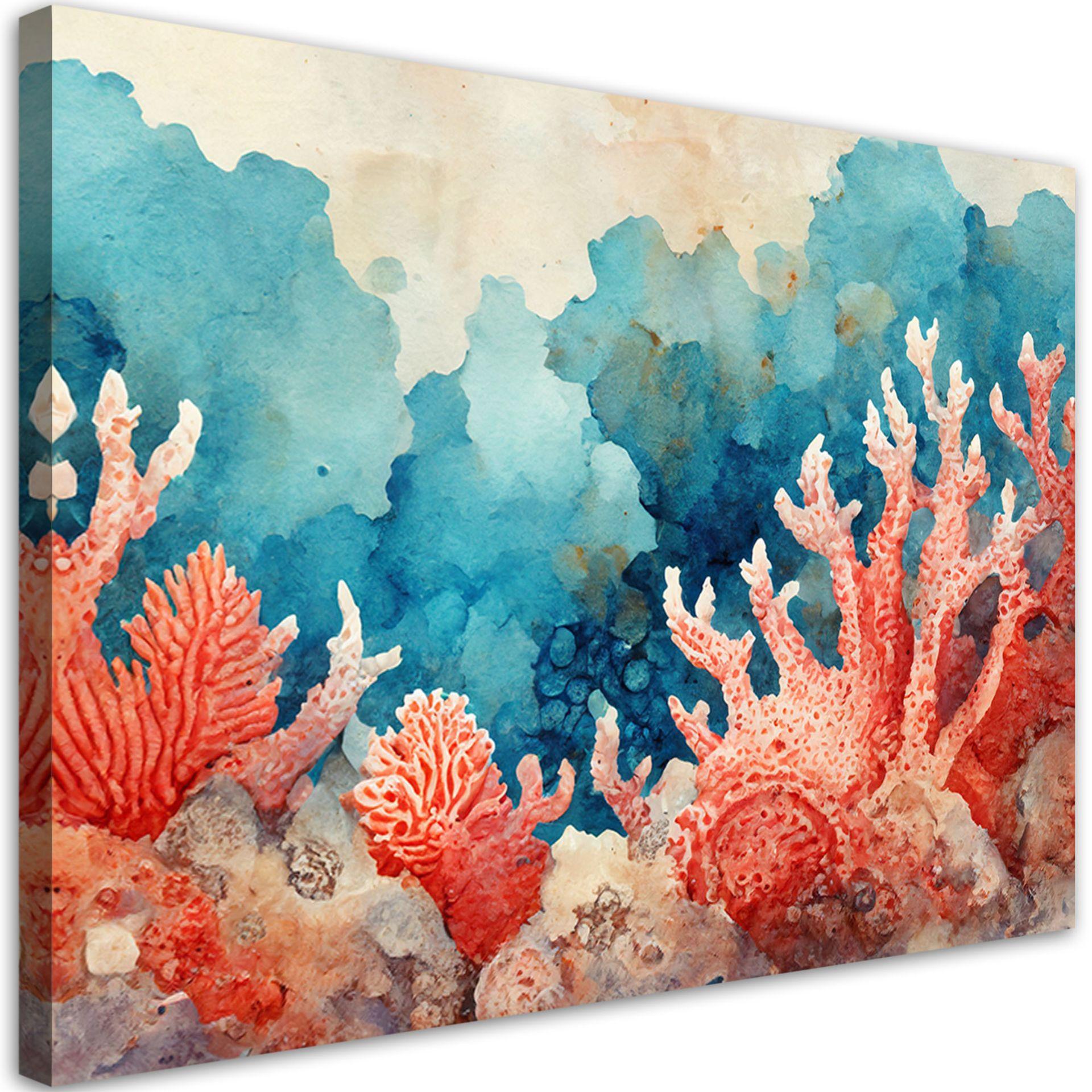 KUNSTDRUCK Blau 60/40 cm - Blau, Textil (60/40cm) - KUNSTLOFT