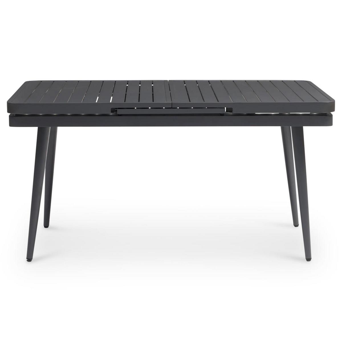 GARTENMÖBEL SET SUNNY 7er Set grau, schwarz - Grau, Metall - IDIMEX
