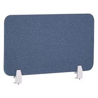 SCHREIBTISCHTRENNWAND 72 x 40 cm Blau Wally - Blau, Textil (72/40/2cm) - Beliani