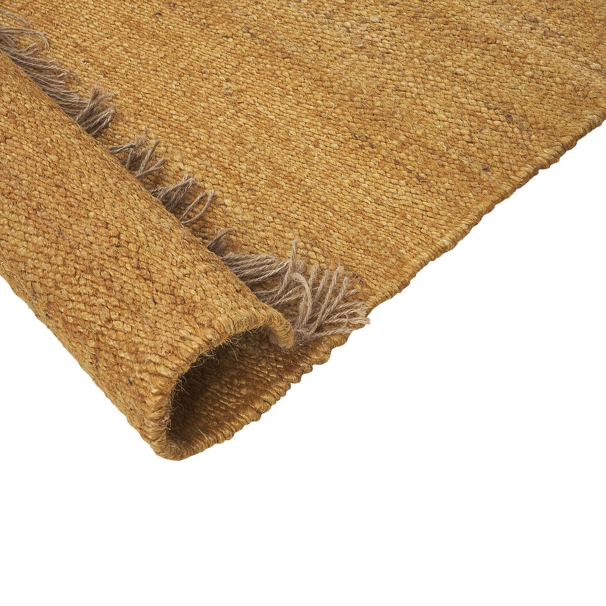 KURZFLOR-TEPPICH Lunia 150/80 cm - Gelb, Naturmaterialien (80/150cm) - Beliani