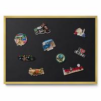 MAGNETTAFEL 70x50 cm Goldener Rahmen Farbe Schwarz - Rostfarben, Metall (70/50/0.4cm) - TULUP