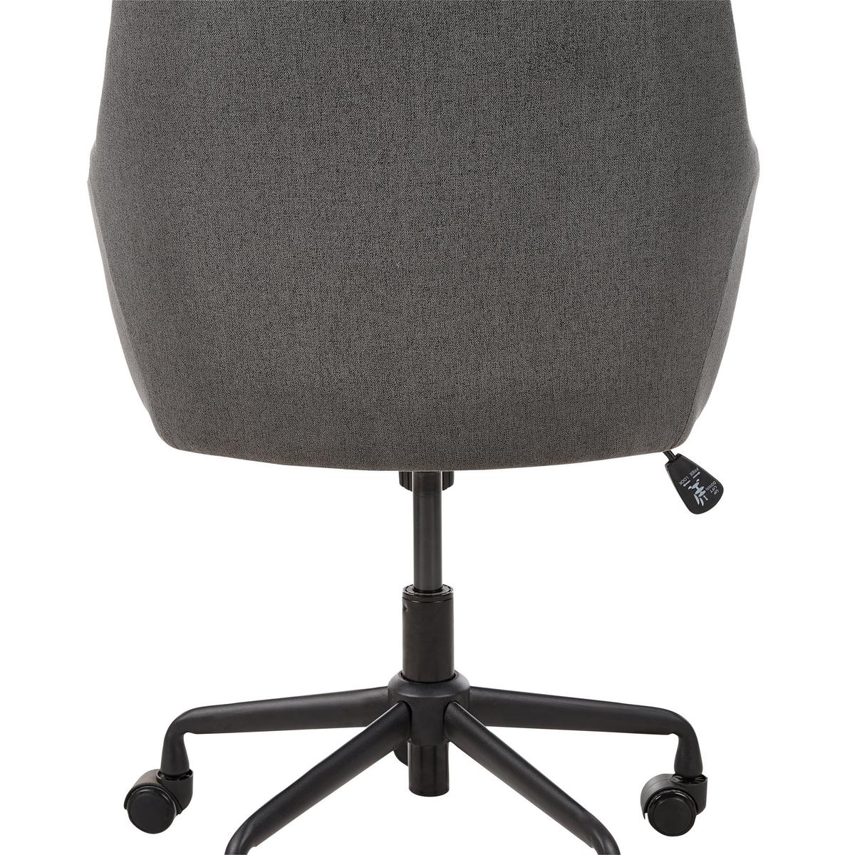 SCHREIBTISCHSTUHL Grau Palmdale - Grau, Textil (58/83/61cm) - Beliani
