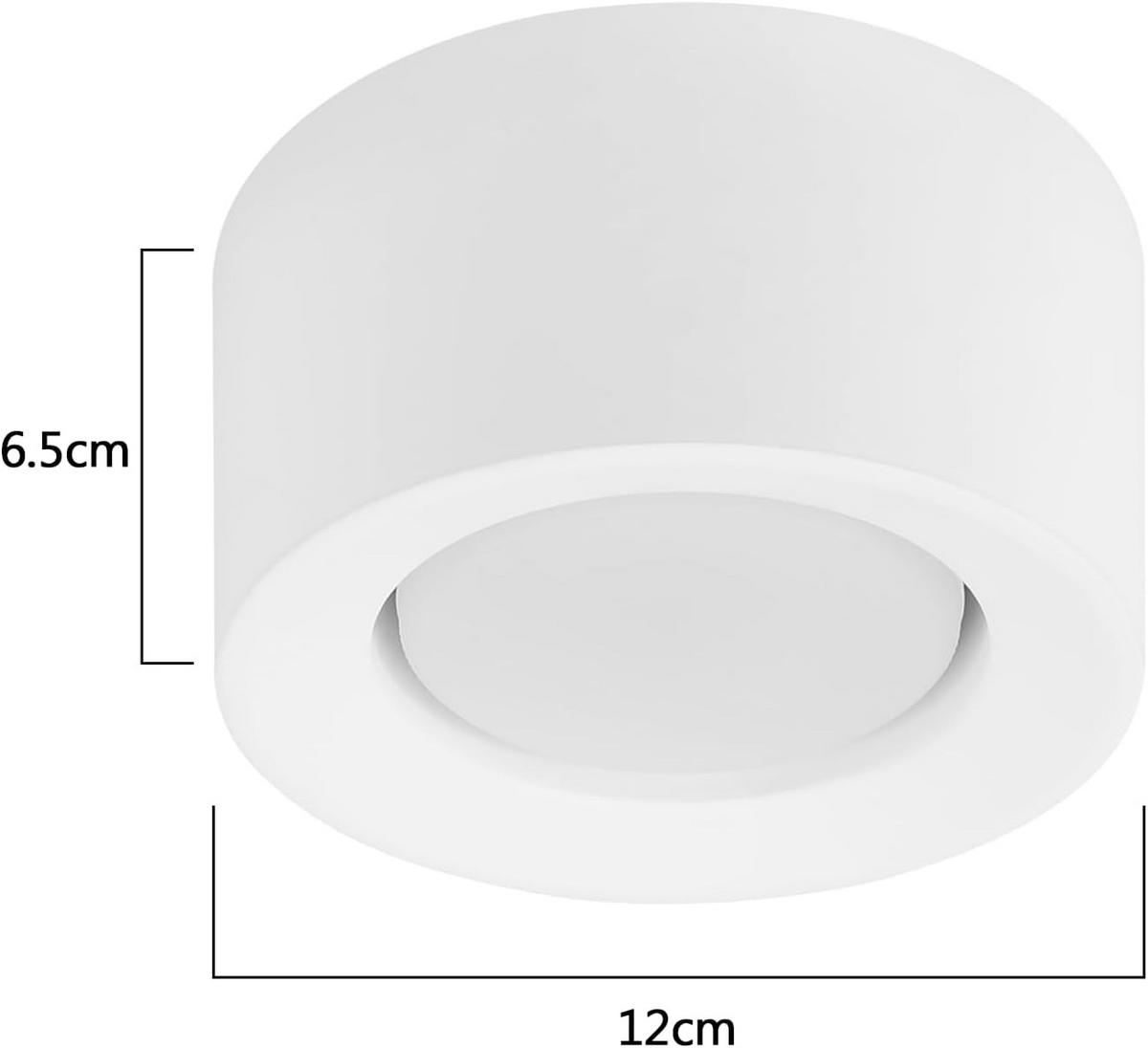 DECKENSTRAHLER Lichtara 6.5/6.5/12 cm (4er-Set) - Weiß, Metall (12/6.5/6.5cm) - ZMH