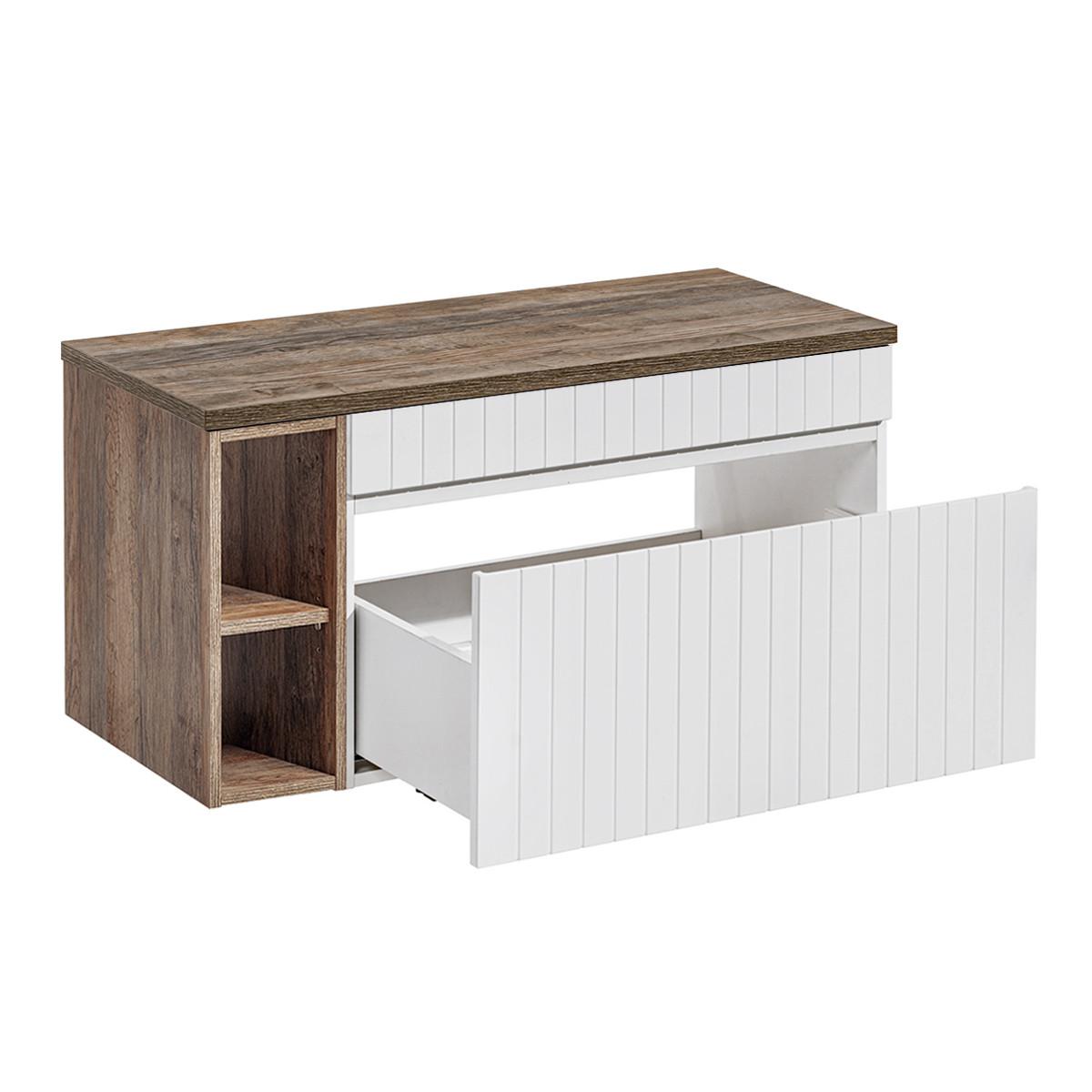 WASCHTISCH 100cm Zelie Weiß - Weiß, Holzwerkstoff (100/48/46cm) - Petits-meubles