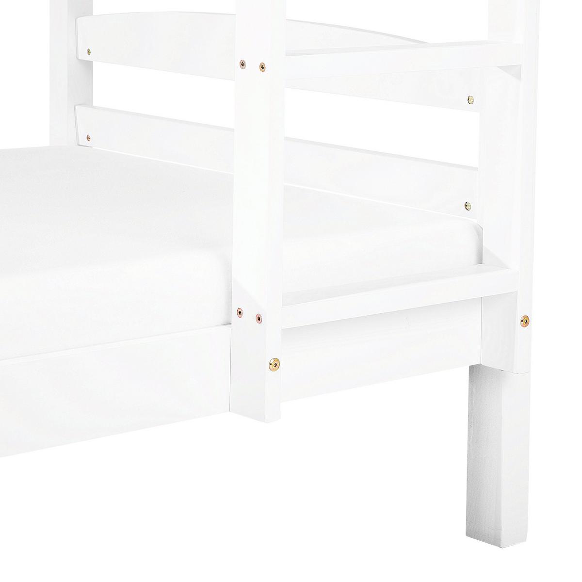 HOCHBETT Weiß 90-200 cm Regat - Weiß, Holz (90/200cm) - Beliani