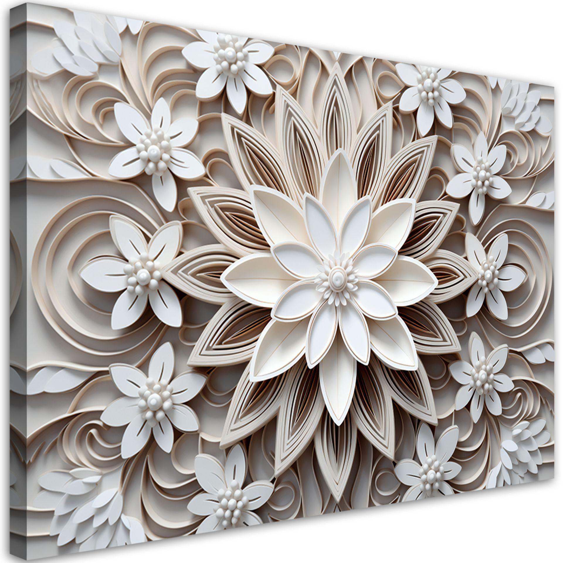 KUNSTDRUCK Weiß 100/70 cm - Weiß, Textil (100/70cm) - KUNSTLOFT