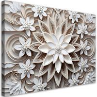 KUNSTDRUCK Weiß 100/70 cm - Weiß, Textil (100/70cm) - KUNSTLOFT