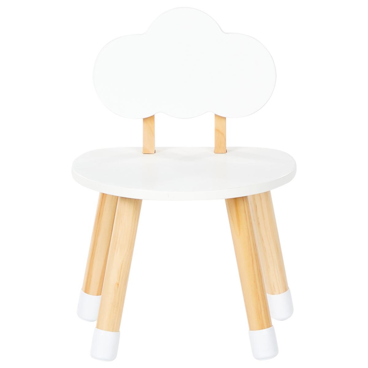 KINDERTISCH mit Stühlen Weiß Robin - Braun, Holzwerkstoff (60/50/60cm) - Beliani