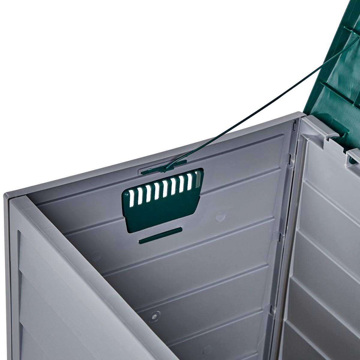 AUFBEWAHRUNGSBOX Grau Locarno - Grau/Grün, Kunststoff (112/53/50cm) - Beliani