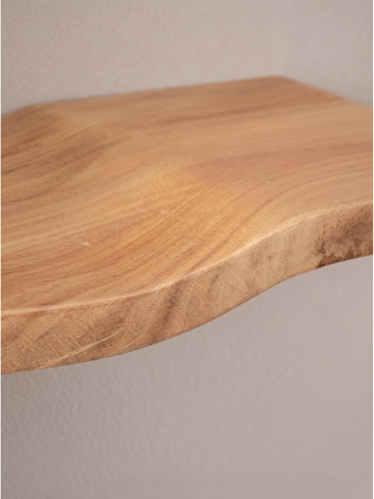 WANDREGAL LEVANTO, Akazie Massivholz, handgefertigt, 120 x 20 x 2,5 cm - Akaziefarben, Holz (120/2.5/20cm) - KADIMA DESIGN