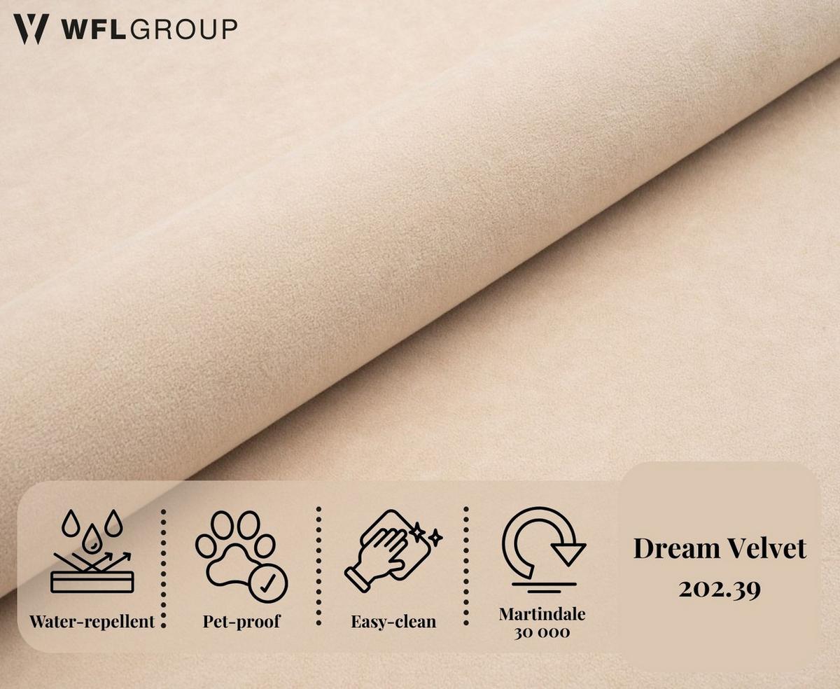 POLSTERBETT Tivio mit Bettkasten, Beige Samt 140x200 cm - Ecru/Beige, Holzwerkstoff/Kunststoff (140/200cm) - WFL GROUP