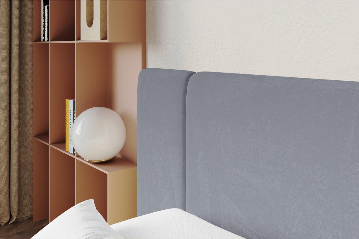 POLSTERBETT mit Bettkasten, Fußteil und Lattenrost, Bett mit Matratze H3/H4 - NILO-Z 140x200 Grau - Grau, Holzwerkstoff/Textil (140/200cm) - ALTDECOR