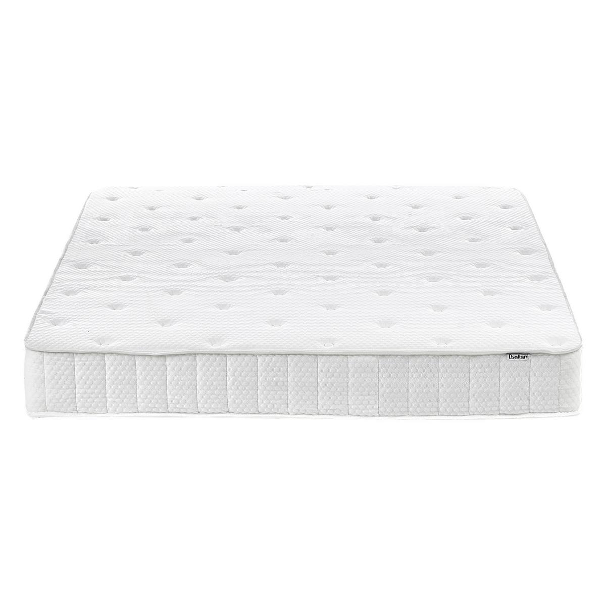 TASCHENFEDERKERNMATRATZE H3/4 Fest H2/3 Mittel 140/200 cm Duo - Weiß, Textil (140/200cm) - Beliani