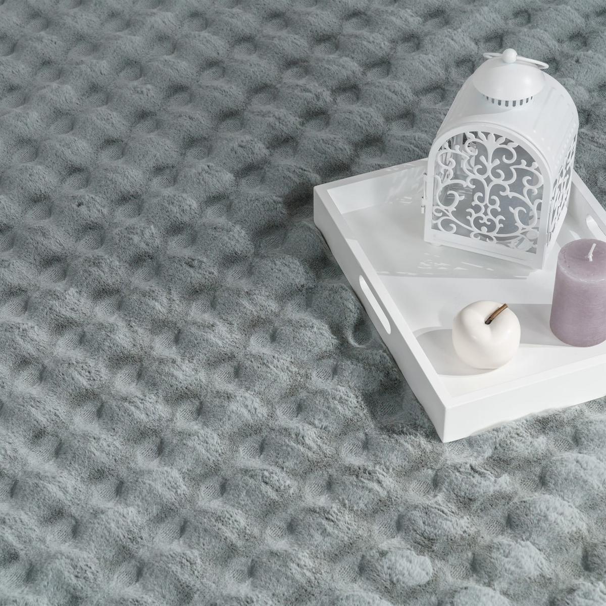 HOCHFLORTEPPICH Rauten Grau 200 x 280 cm - Grau, Kunststoff (200/280cm) - TT Home