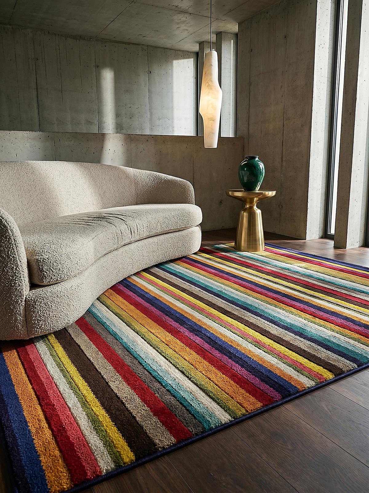 TEPPICH MEON, gestreift, Bunt, 200 x 290 cm - Multicolor, Textil (200/290cm) - KADIMA DESIGN