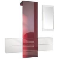 GARDEROBE Carlton Paneel in Bordeaux Hochglanz - Bordeaux, Holzwerkstoff (157/193/35cm) - Vladon