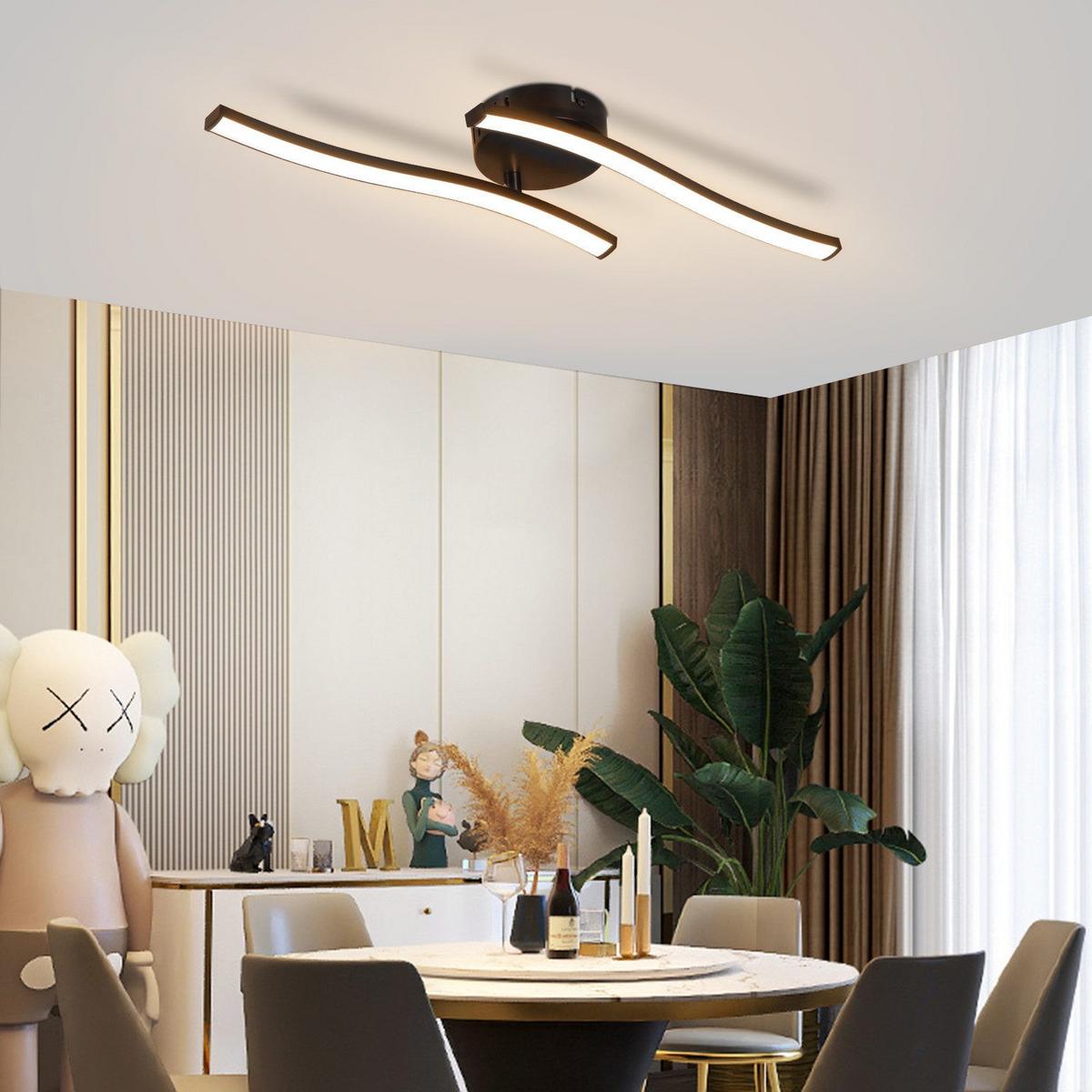 LED-DECKENLEUCHTE Kotz 10/51.5/7.3 cm - Schwarz, Kunststoff (51.5/10/7.3cm) - Nettlife
