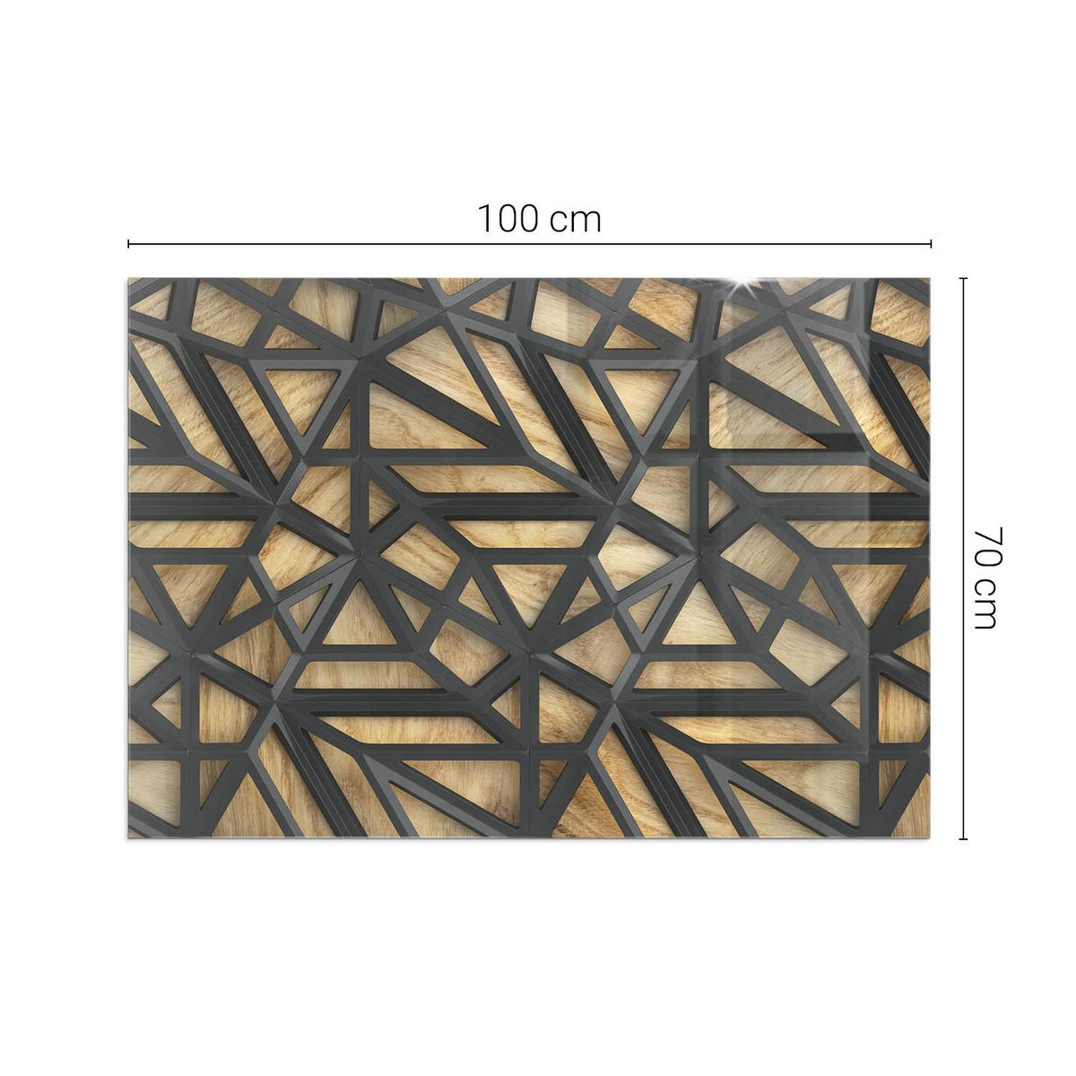 GLASPLATTE für Kamin 100x70 cm - Braun, Glas (100/70/0.4cm) - TULUP