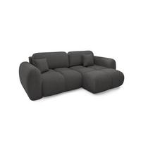 ECKSOFA Livio 3 Sitzplätze Dunkelgrau - Grau, Holz (270/165cm) - Petits-meubles