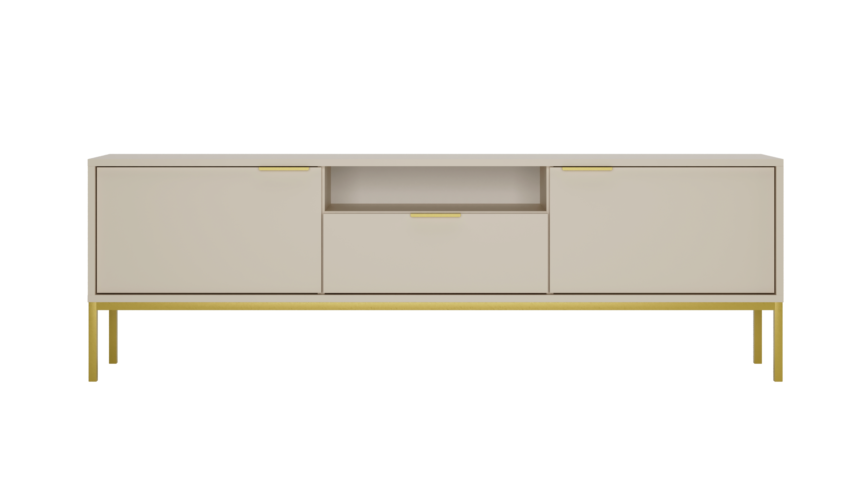 LOWBOARD Austin II 33/56,4/175 cm - Kaschmir/Goldfarben, Holzwerkstoff (33/56/175cm) - RAUMHIRSCH FURNITURE