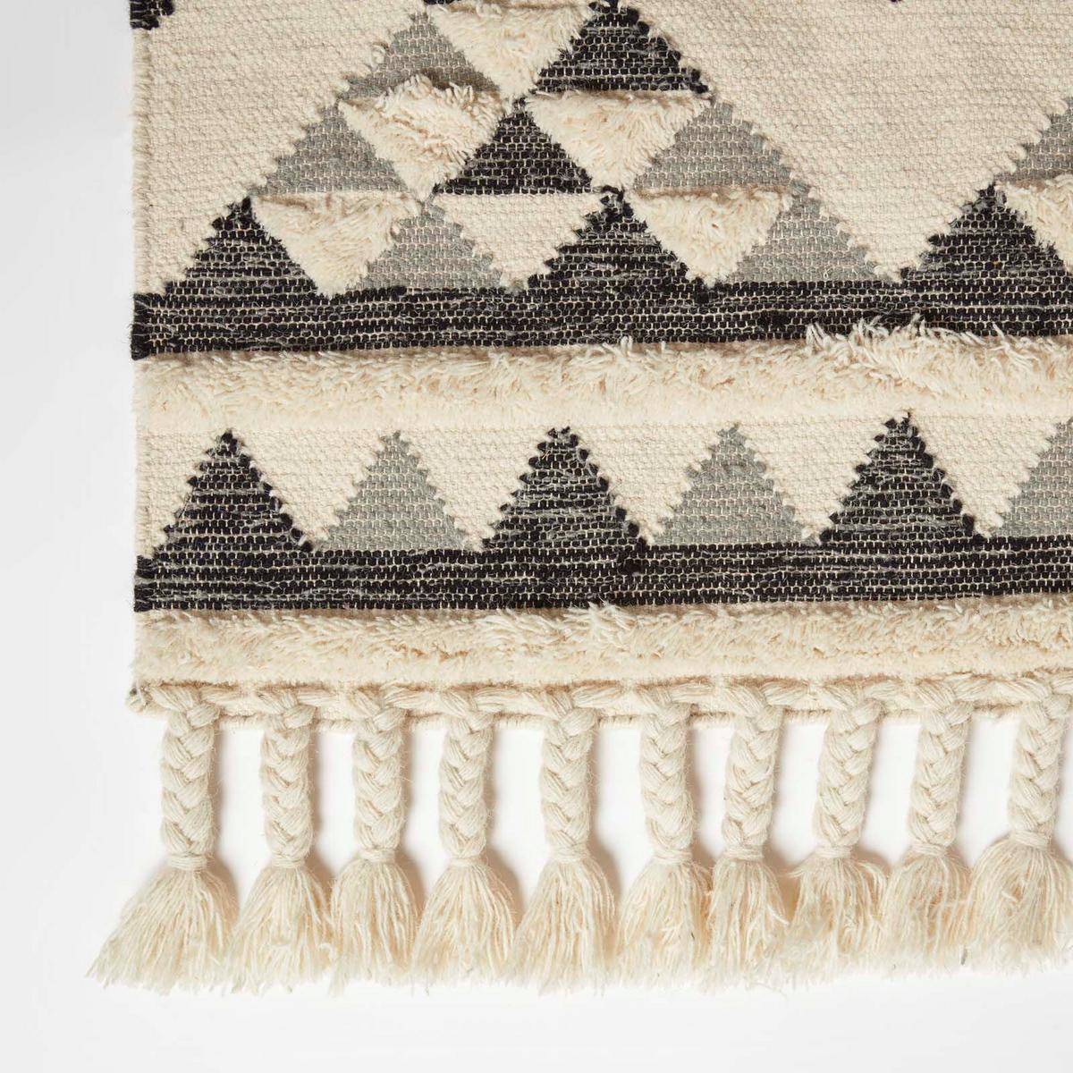 KELIM-TEPPICH Kota handgewebt 90/150 cm - Schwarz, Textil (90/150cm) - Homescapes