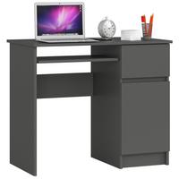 SCHREIBTISCH Graphit Grau 77/90/50 - Graphitfarben, Holzwerkstoff (120/53.6/77cm) - RAUMHIRSCH FURNITURE