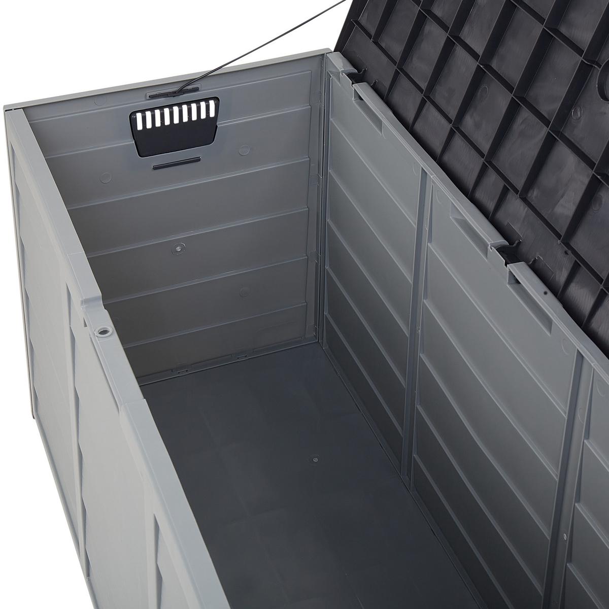 AUFBEWAHRUNGSBOX Beige Locarno - Beige/Grau, Kunststoff (112/53/50cm) - Beliani