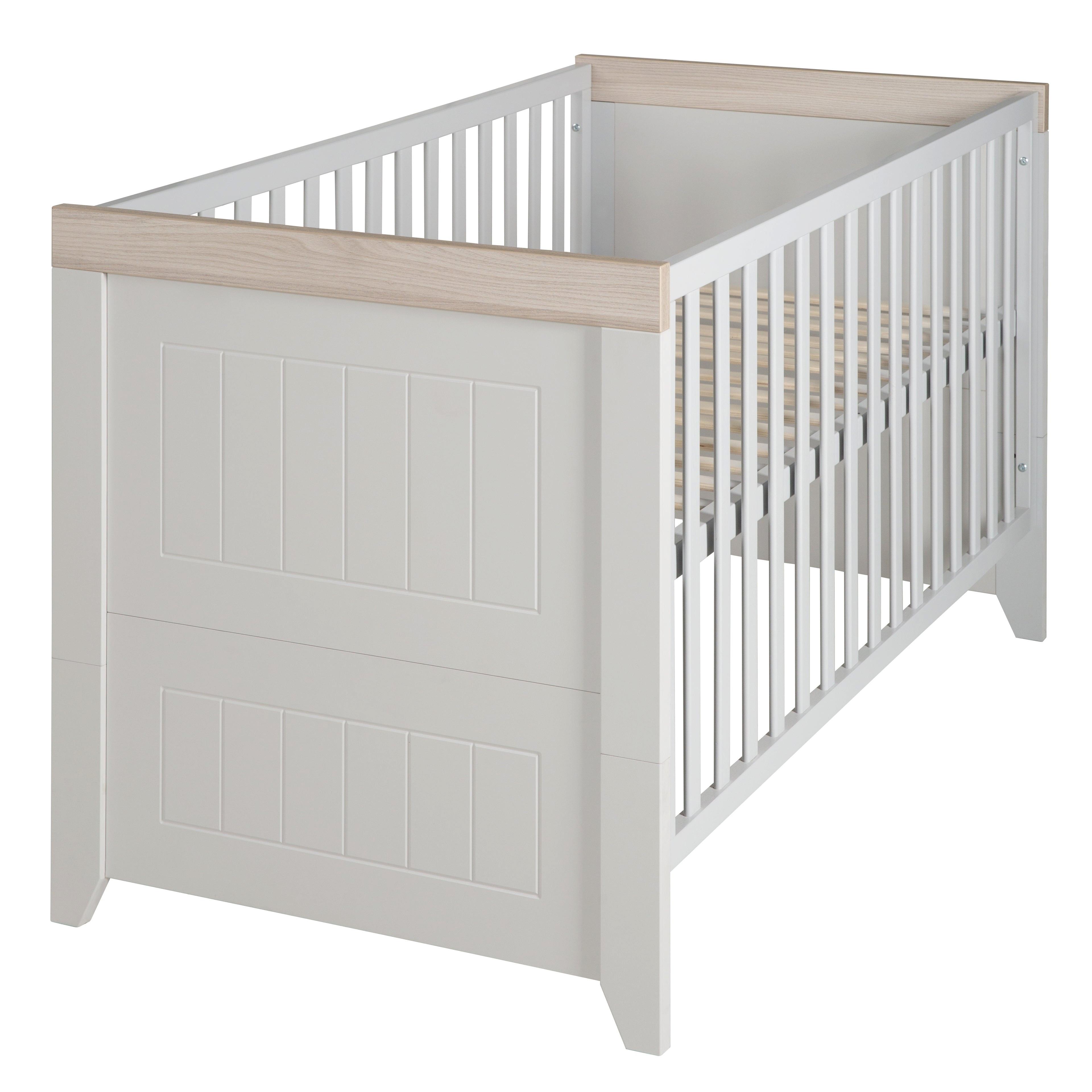 BABYBETT Helene 70 x 140 cm - Hellgrau, Holzwerkstoff (70/140cm) - Roba
