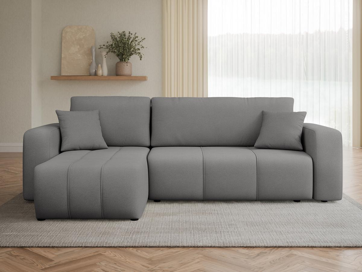 ECKSOFA Furyn - Greige/Schwarz, Holz/Kunststoff (244/145cm) - MIRJAN24