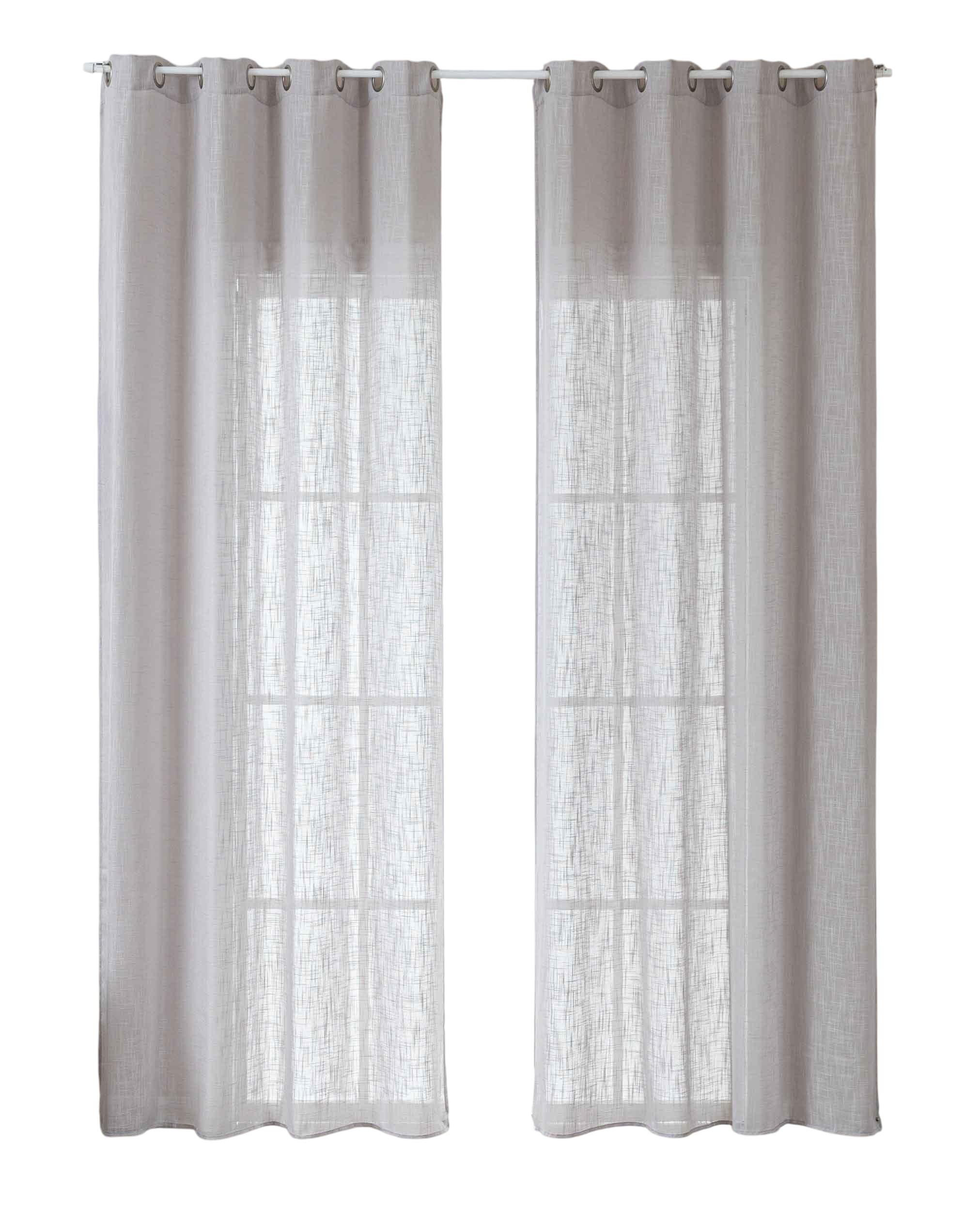 VORHANG 2ER SET SEOUL HxB 245x140 cm Grau - Grau, Textil (60/245cm) - Gardinenbox