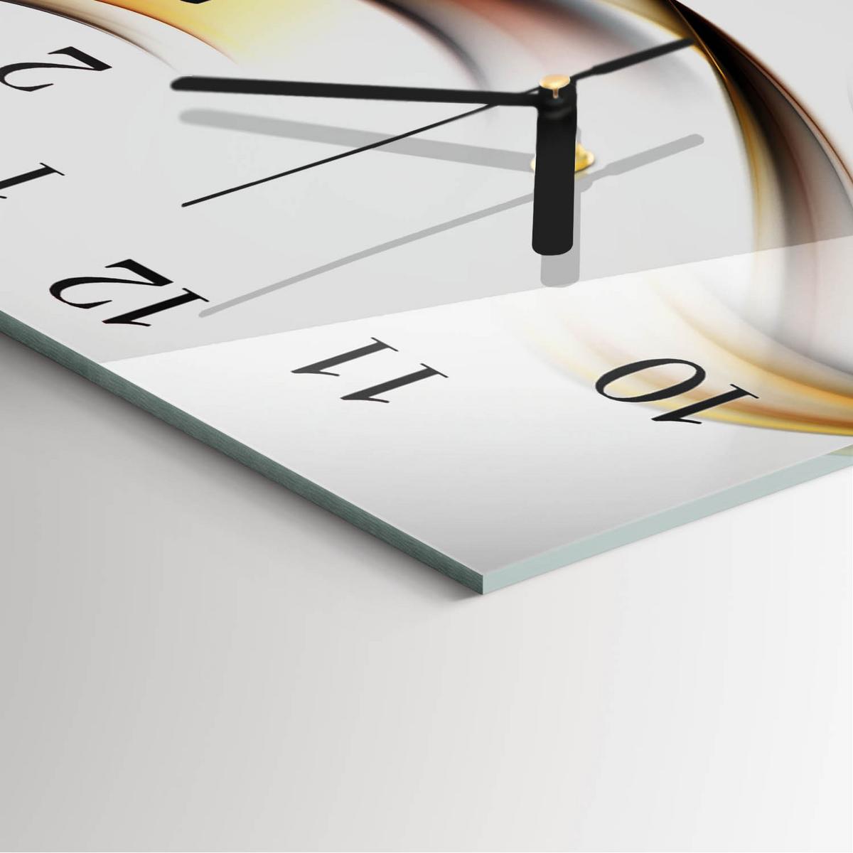 WANDUHR aus Glas 30x30 cm - Abstraktion - Multicolor, Glas (30/30/0.4cm) - TULUP