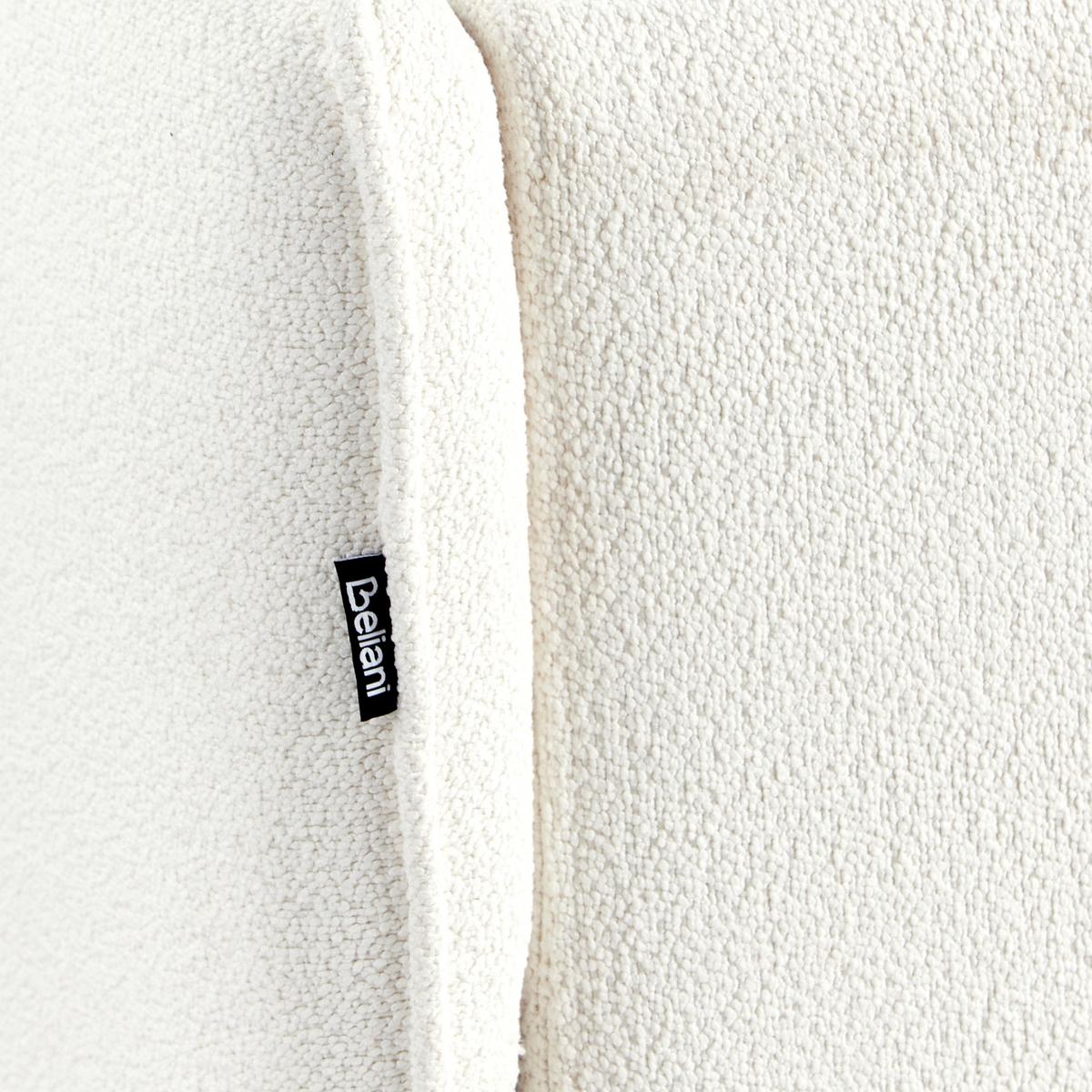 ECKSOFA 3-Sitzer Bouclé Cremeweiß rechtsseitig Altan - Creme, Textil (268/157cm) - Beliani