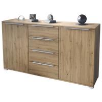 SIDEBOARD Linio Eiche Evoke - Eiche San Remo, Holzwerkstoff (138.5/75.5/35cm) - Vladon