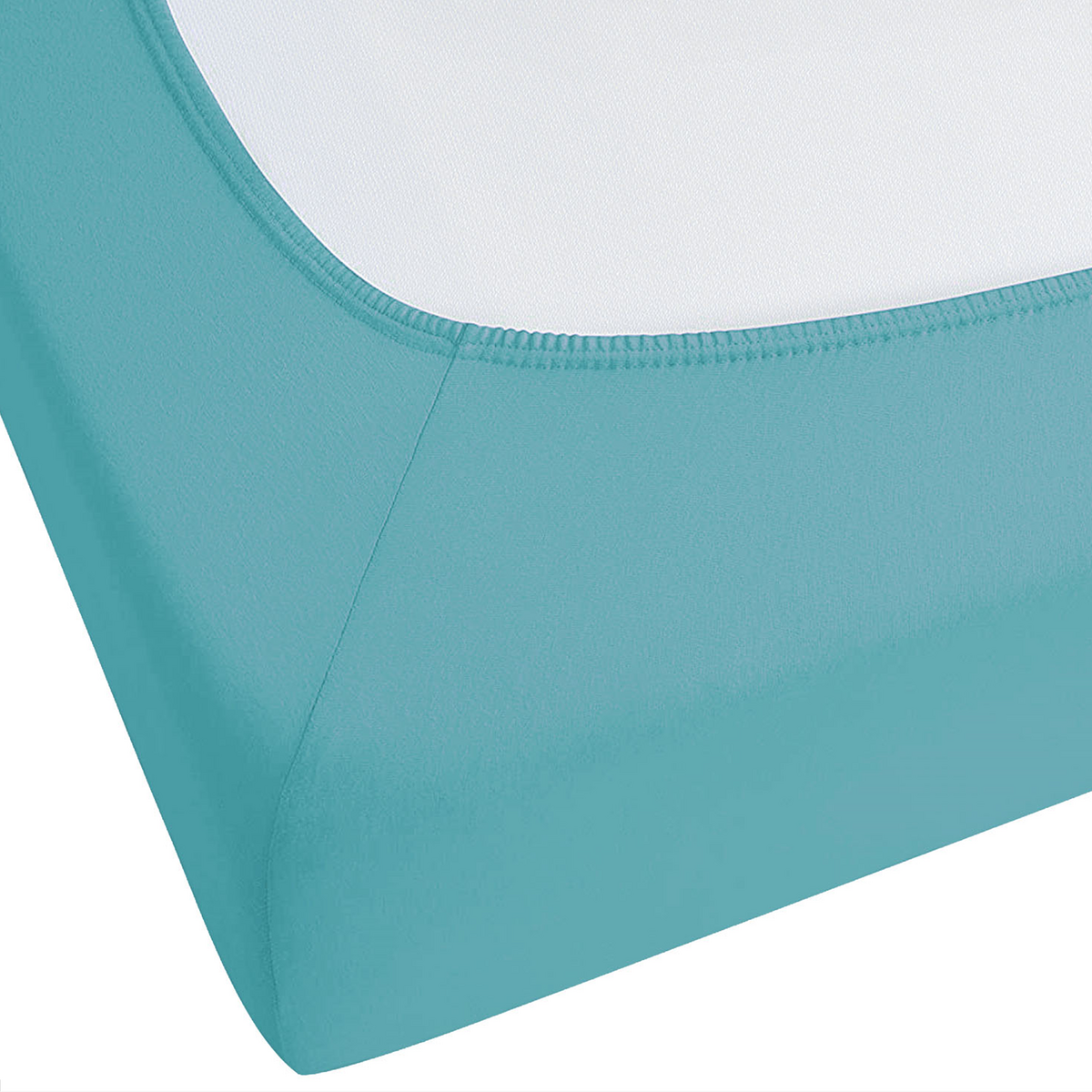 SPANNBETTLAKEN Blau 200 x 200 cm Hofuf - Blau, Textil (200/200cm) - Beliani