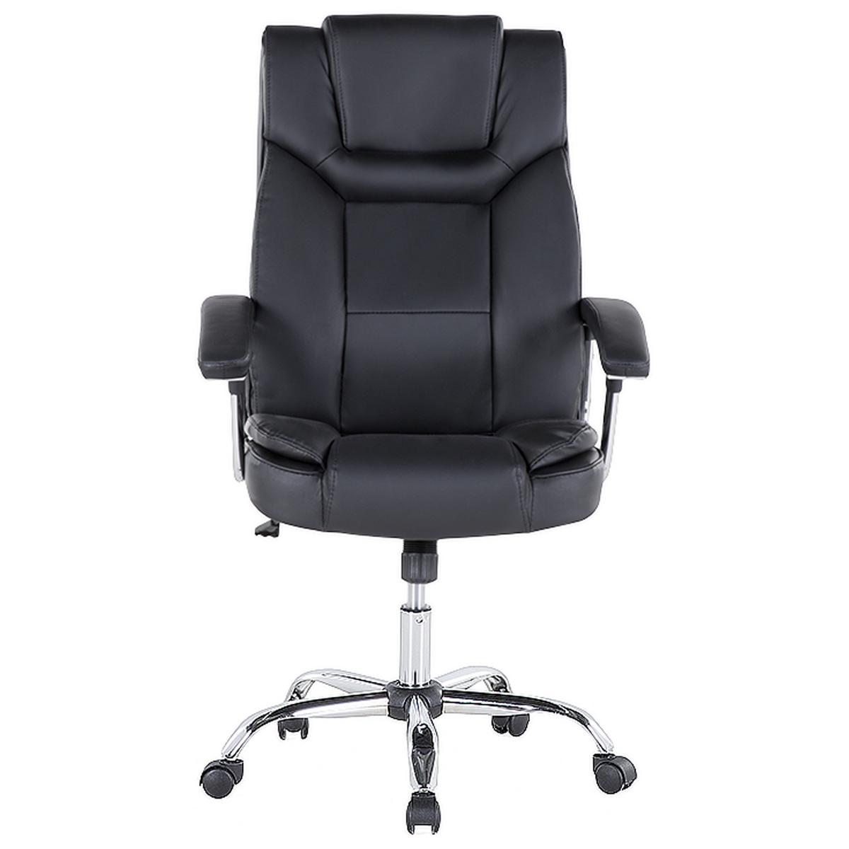 BÜROSTUHL Kunstleder Schwarz Advance - Schwarz, Kunststoff/Textil (60/100/60cm) - Beliani